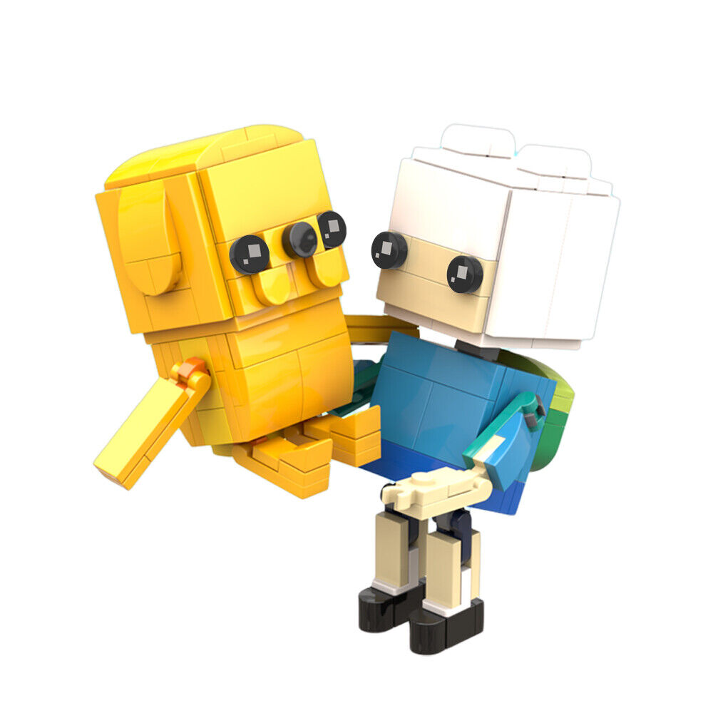 Custom MOC: C7558 2-in-1 Animated Character Finn & Jake 202 Parts | Bran-ZITIANYOUBUILD