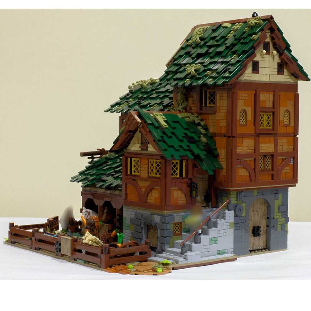 MOC-82026 MEDIEVAL BARN 3 Storeys Building for Medieval Village 4121 Parts-ZITIANYOUBUILD