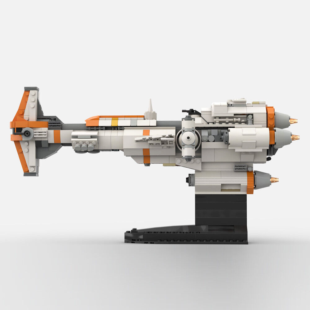 MOC-57178 1:360 Scale Frigate Display with Movable Turret 621 Parts Toys-ZITIANYOUBUILD