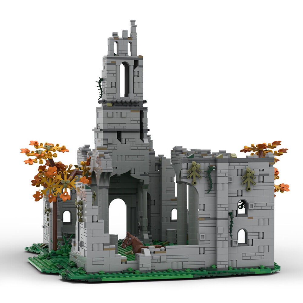 MOC-148241 Modular Church of Stone from Video Game Building Toys Set 2401 Parts-ZITIANYOUBUILD