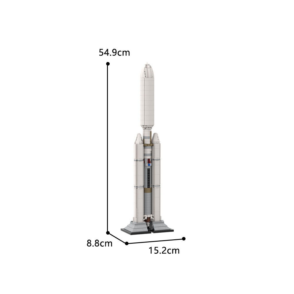 C9197 IV-B Launch Vehicle with Base and 5 Fairings 939 Parts #1:110 Scale-ZITIANYOUBUILD