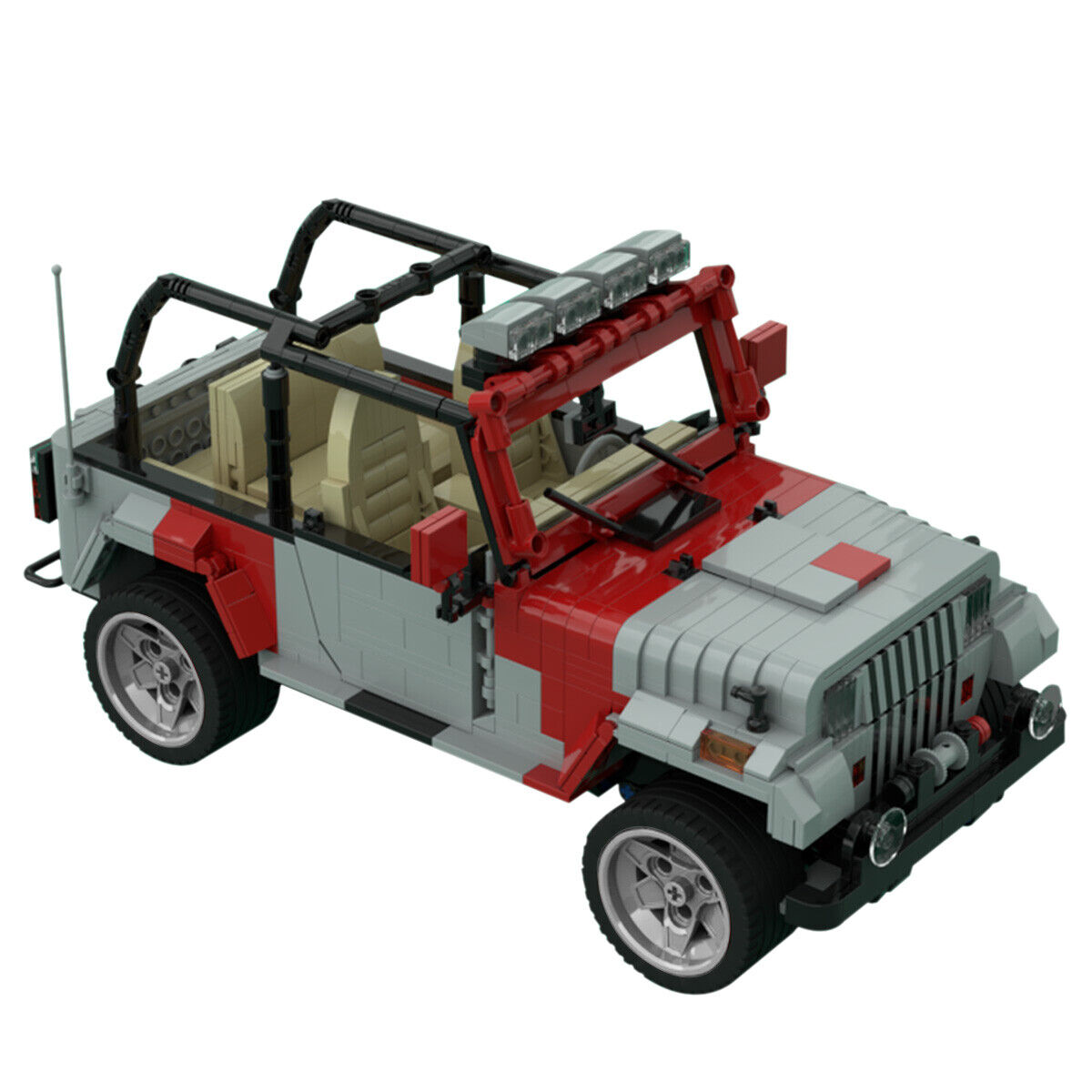 C4619 Number 12 Staff Car SUV with Interior from Movie 1239 Parts Gift-ZITIANYOUBUILD