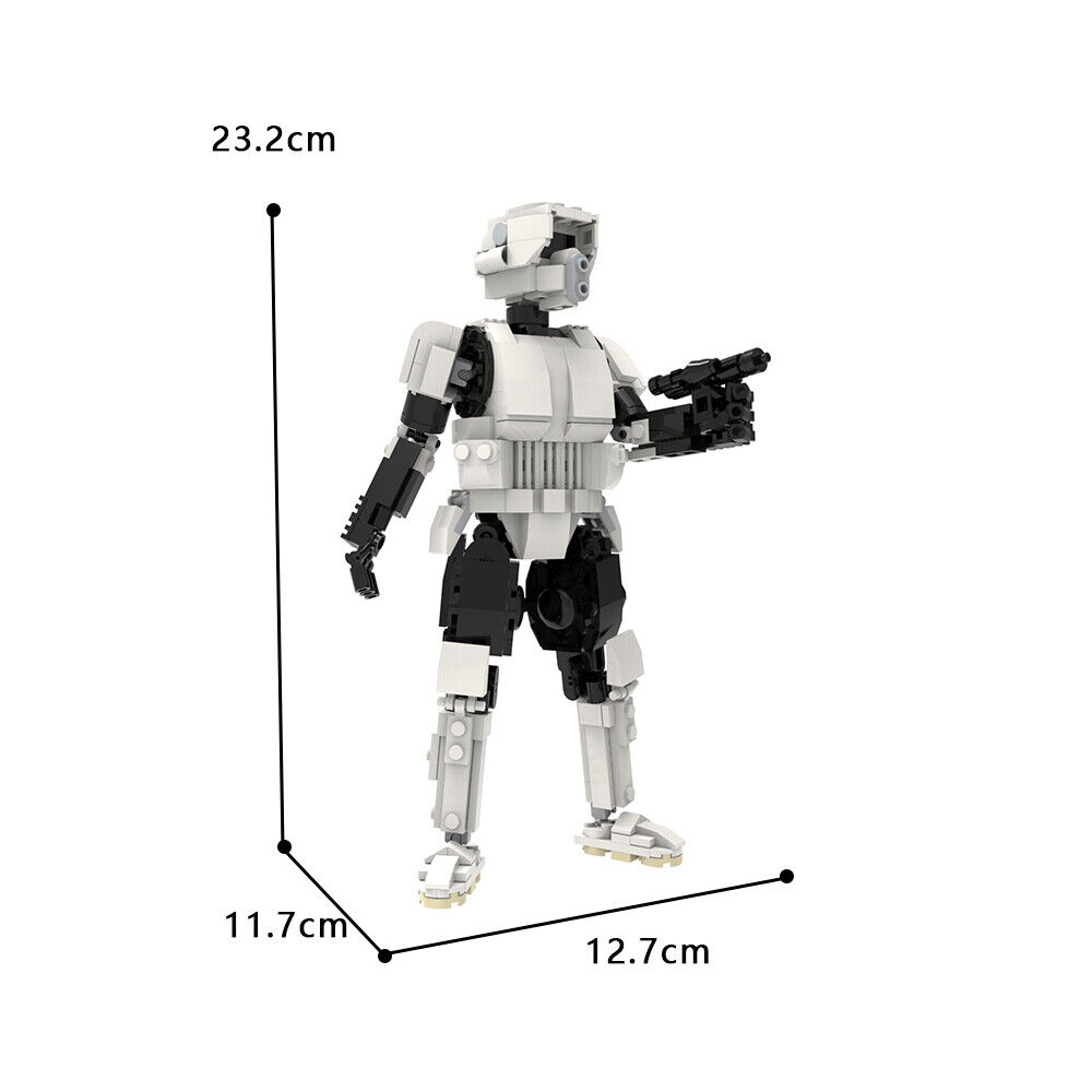 Custom MOC: C7907 Film Role Scout Trooper with Movable Joints 419 Parts-ZITIANYOUBUILD