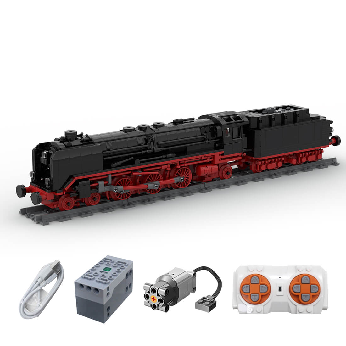 MOC-81348 DRG BR 01 Retro Express Locomotive Model 1423 Parts for Christmas-ZITIANYOUBUILD