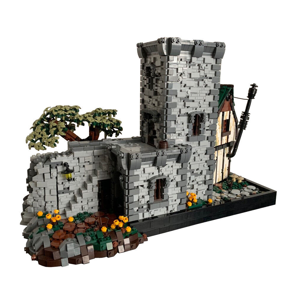 MOC-80571 Old House Soldiers Training Grounds with Interior 5470 Parts Gift-ZITIANYOUBUILD