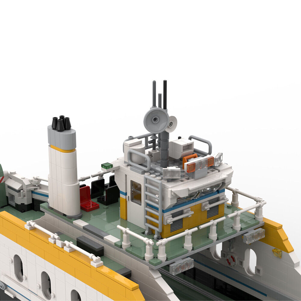 MOC-123279 Medium sized Car Ferry with Loading Ramps Building Toys 2839 Parts-ZITIANYOUBUILD