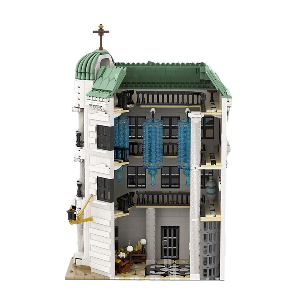 C7720 Modular Building with Side Entrance, Large Chandeliers & Dragon 3603 Parts-ZITIANYOUBUILD