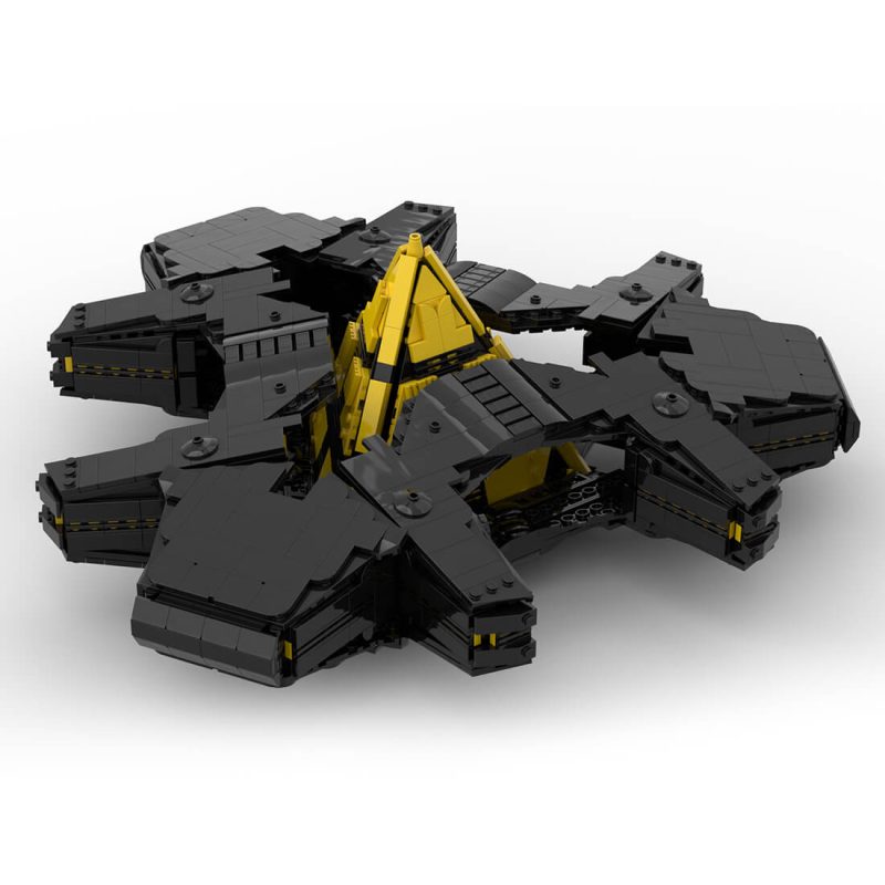 Custom MOC-128542 The Ha'tak class of Goa'uld spaceship Sci-fi Battleship Model 1924 Parts Toys Gift