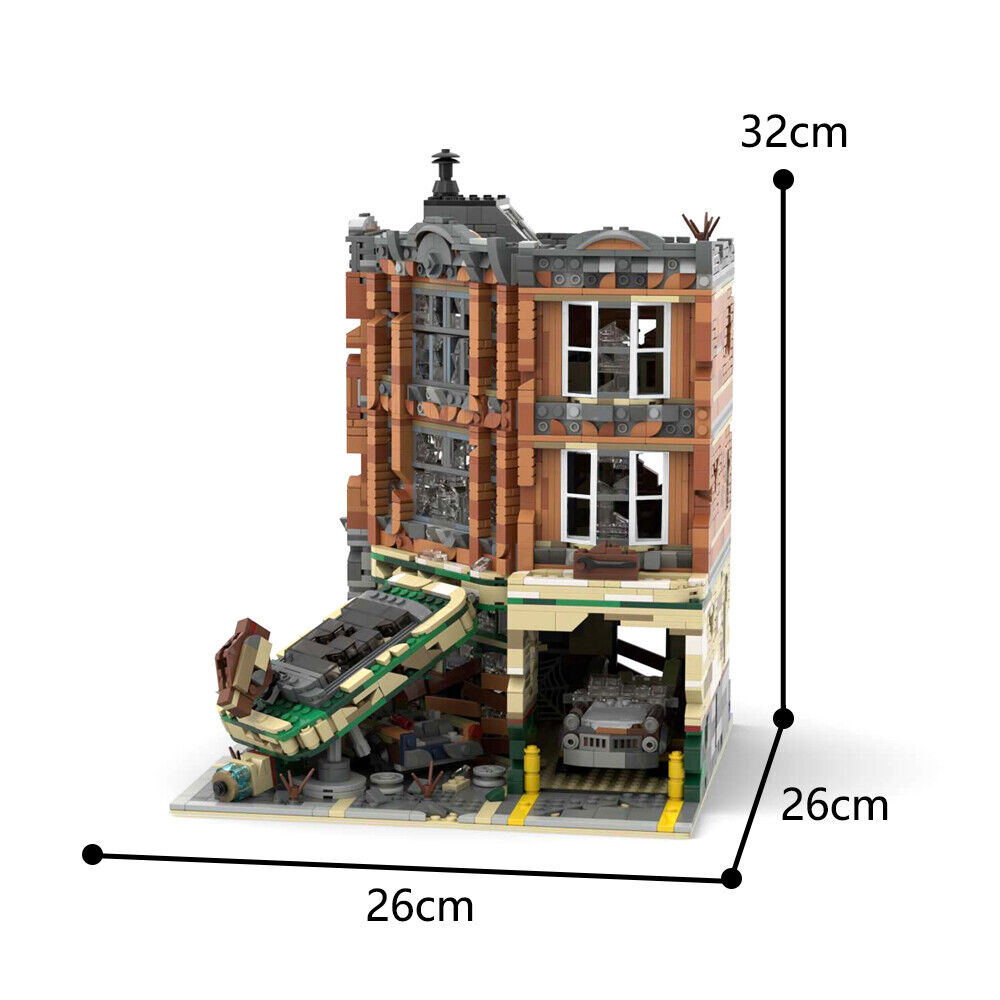 C7466 Modular Apartment with Abandoned Garage and Rusted Cars 3066 Parts-ZITIANYOUBUILD