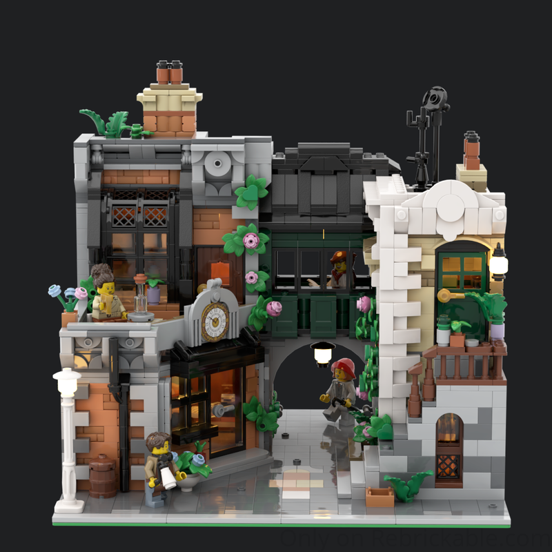 MOC-212483 Community Square [Alt Build of 10350] Building Blocks Set ( 2210PCS)