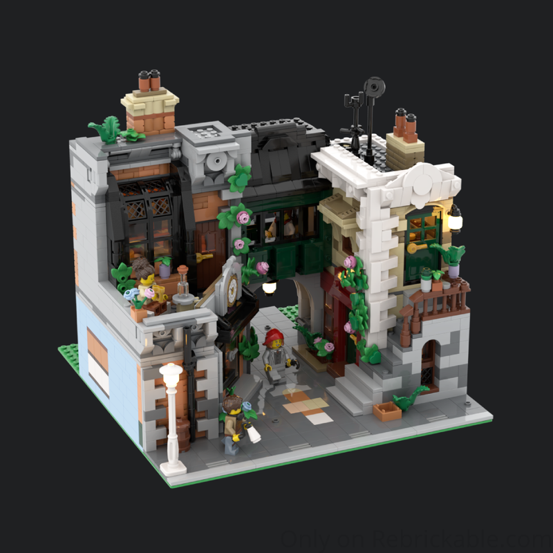 MOC-212483 Community Square [Alt Build of 10350] Building Blocks Set ( 2210PCS)