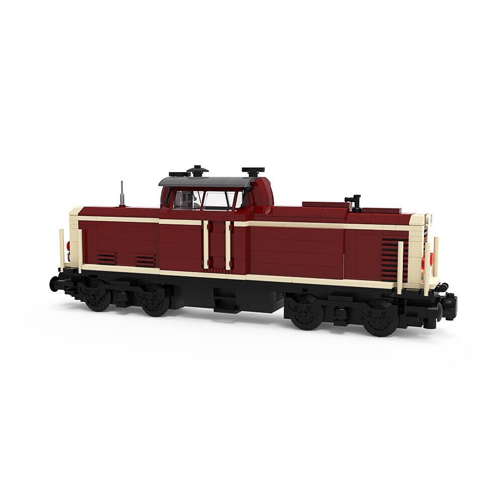 C8012Y01 V100 German Cargo Locomotive Red Version Kit 499 Parts Creative Toys-ZITIANYOUBUILD