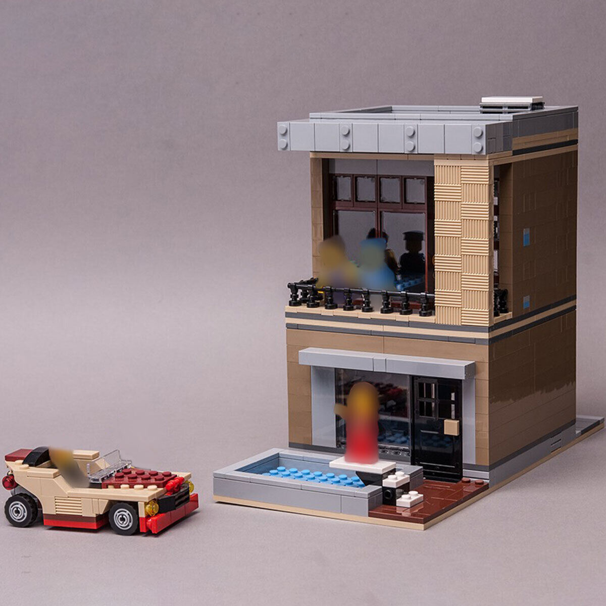 C3818 Modular Building: Modern House with Interior and Car 792 Parts-ZITIANYOUBUILD