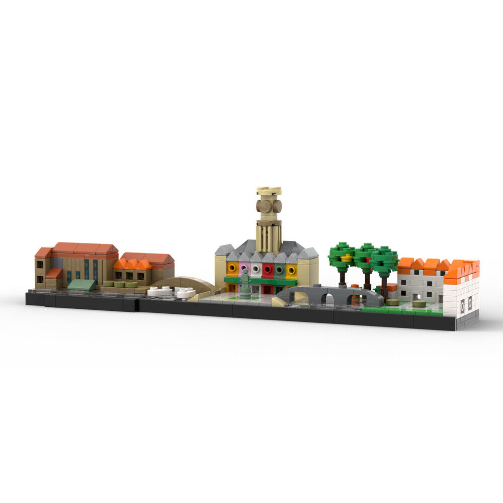 MOC-65598 Brugge Architecture Skyline City of Love Model 393 Parts Free Shipping-ZITIANYOUBUILD