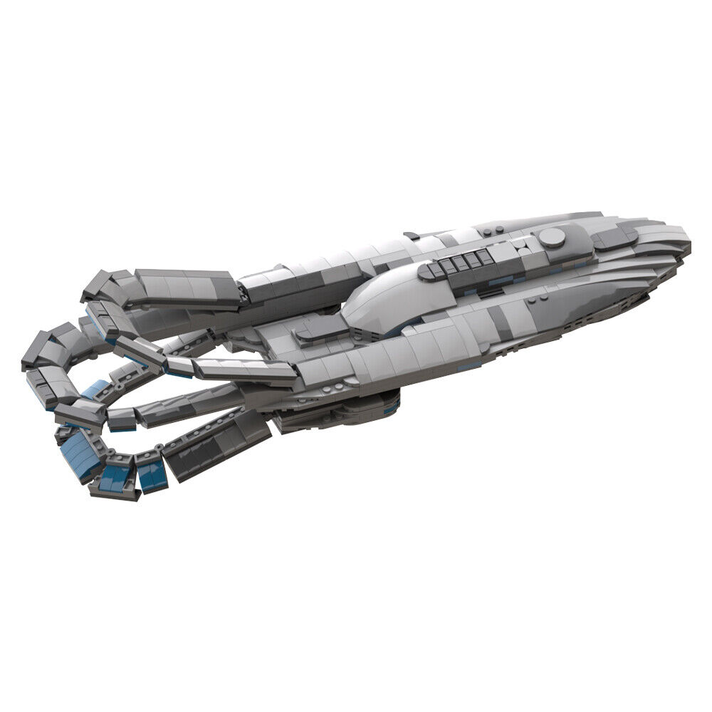 MOC-117976 Orville Mid-level Exploratory-class Ship with Stand 757 Parts-ZITIANYOUBUILD