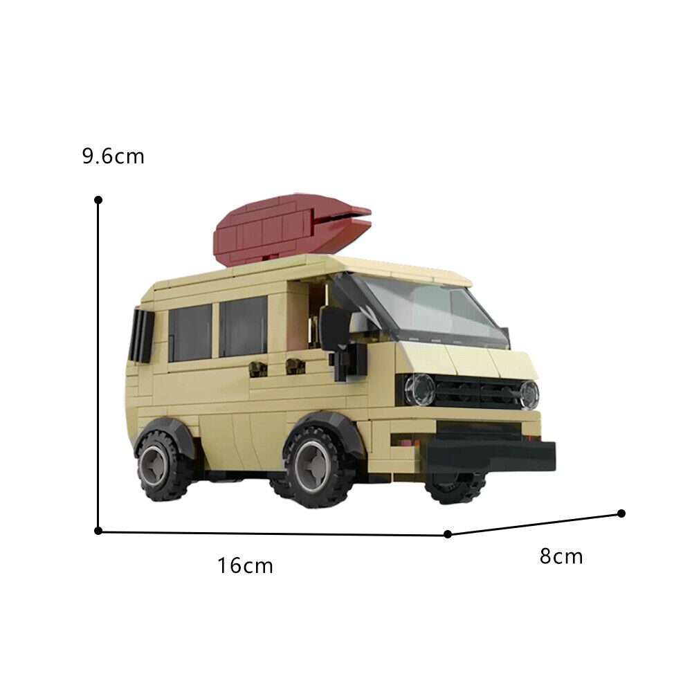 Custom MOC: C9011 Pizza Delivery Van 244 Parts from TV Show Season 4-ZITIANYOUBUILD