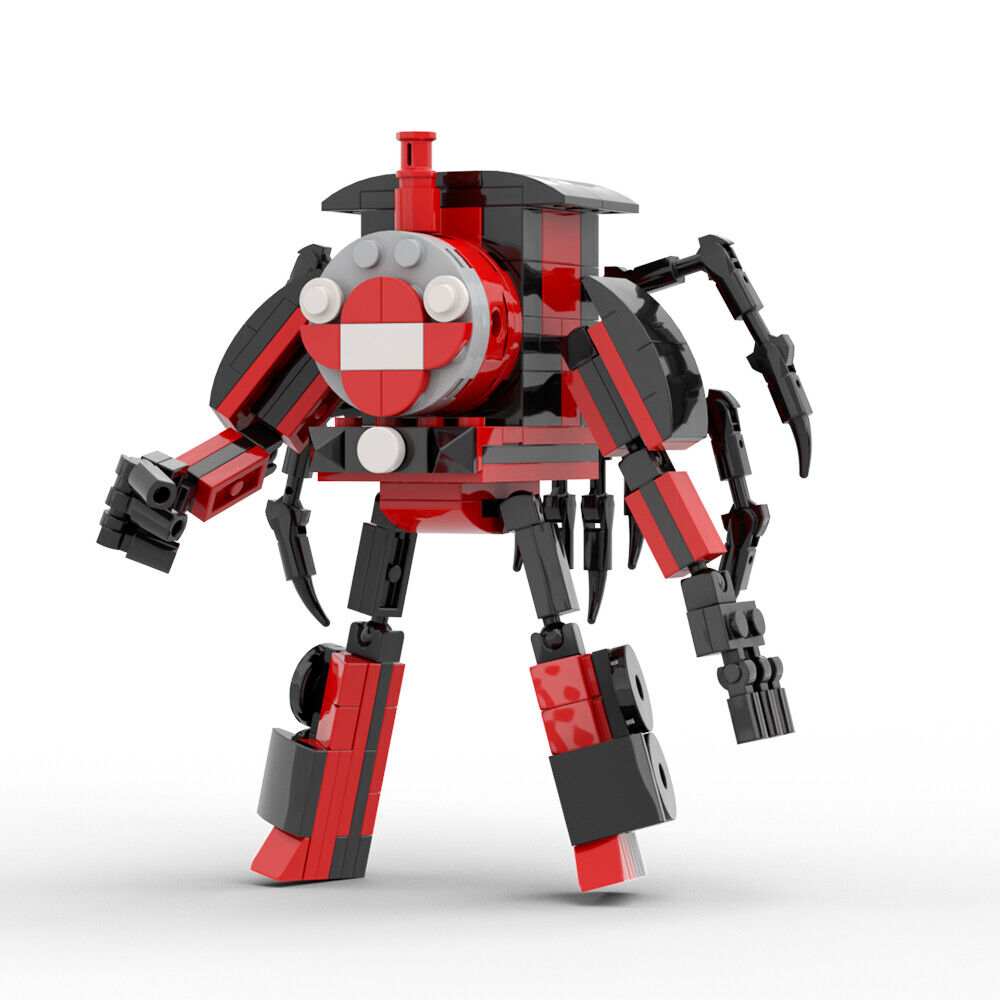 C9329Y03 Black-red Spider Train Mech Warrior 199 Parts Building Toys Set-ZITIANYOUBUILD