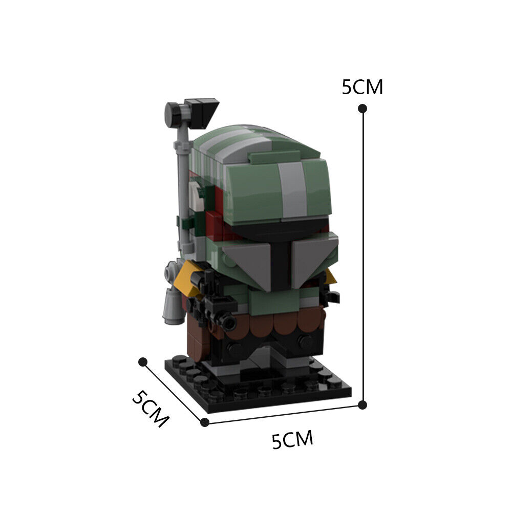Custom MOC: C7771 Bo/b/a Fett B/r/ickheadz Model 231 Parts Gift for Christmas-ZITIANYOUBUILD