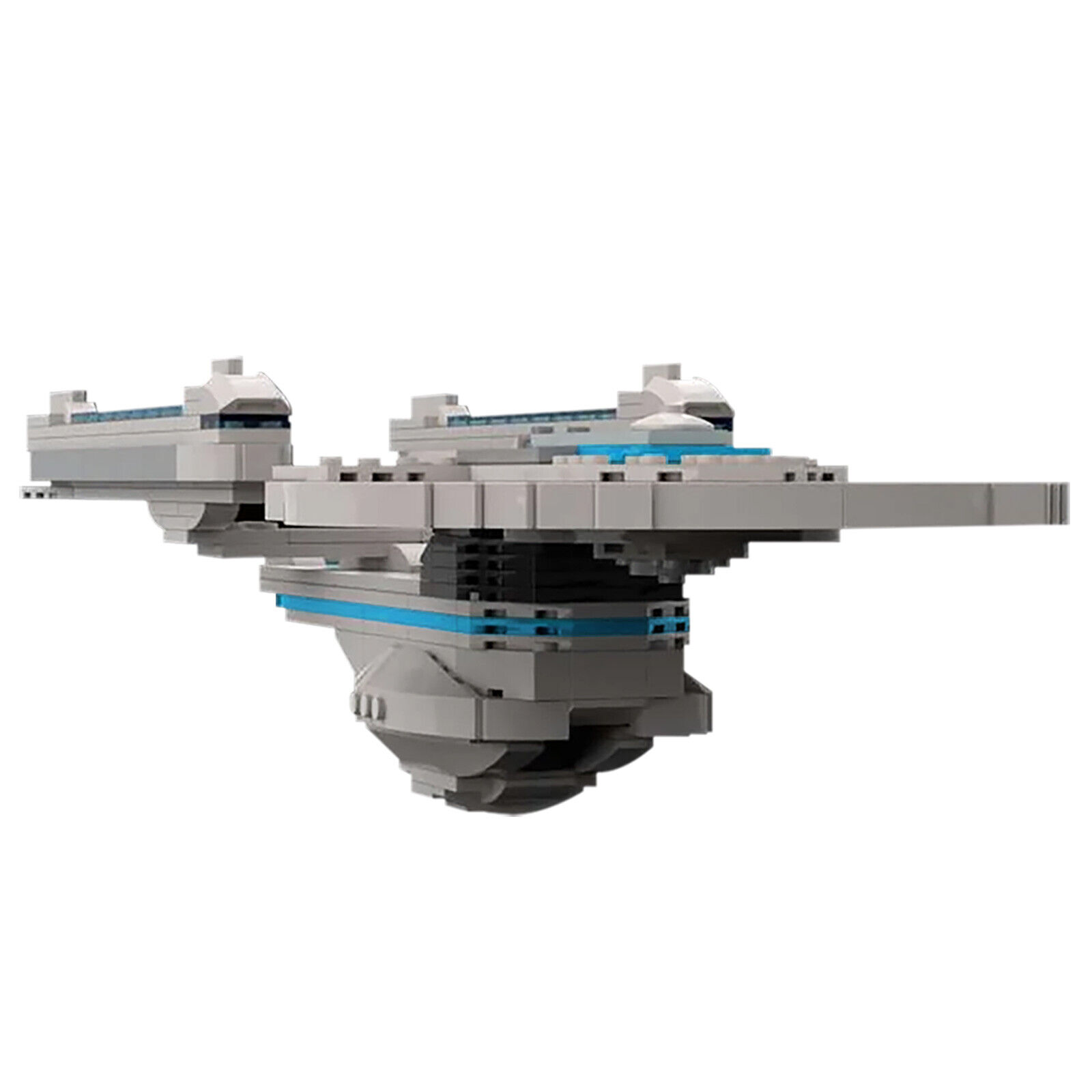 MOC-28267 NC5287 Refit Ship Spaceship Federation Excelsior Class Ship 531 Parts-ZITIANYOUBUILD