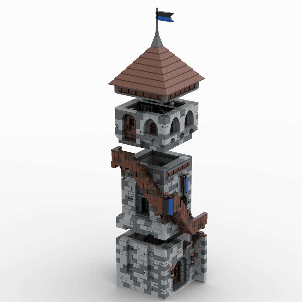 MOC-131234 Modular Building: Tower Expansion for Medieval Castle 2203 Parts-ZITIANYOUBUILD