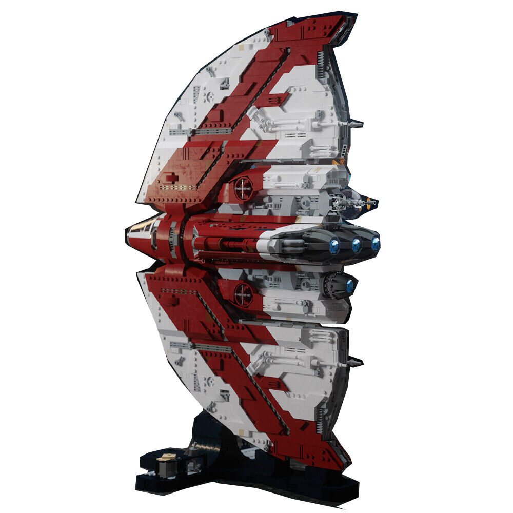 MOC-154120 UCS-Style Semicircular Unarmed Transport Ship with Stand 5124 Parts-ZITIANYOUBUILD
