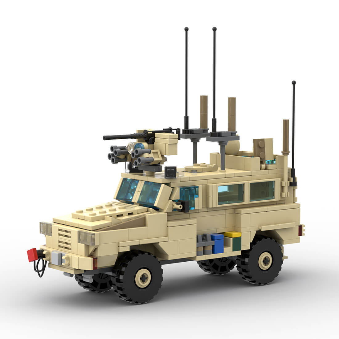 Custom MOC-132300 RG31 Mine-Resistant Armor Vehicle Model 496 Parts Kids Gift-ZITIANYOUBUILD