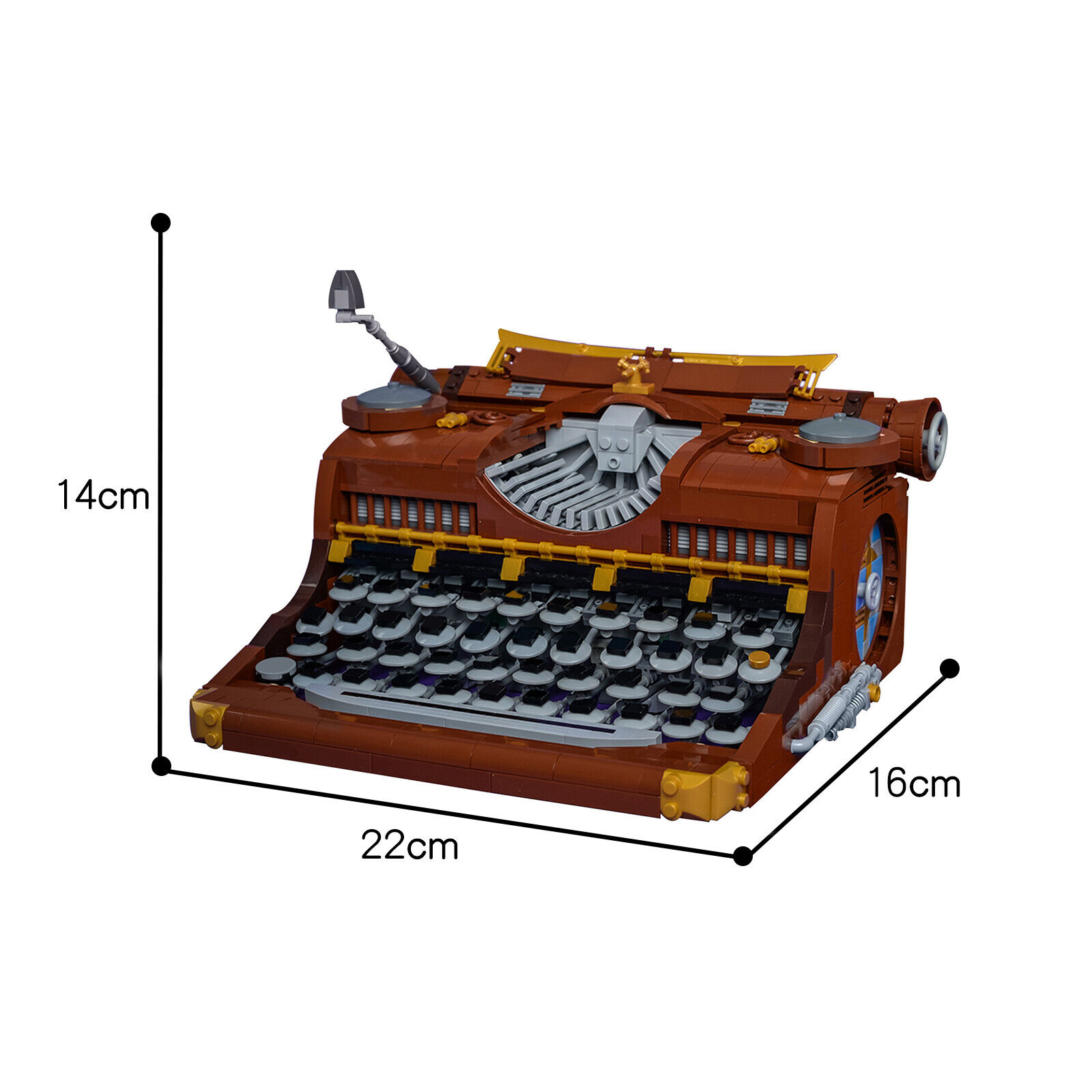 C5692 Retro Typewriter Model Building Toys Set for Collection 1375 Parts-ZITIANYOUBUILD