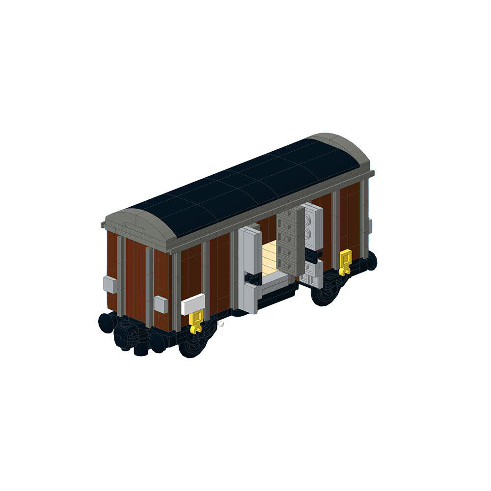 Custom MOC: C7892 4-Wheel Box Wagon 347 Parts for 10277 Gift for Christmas-ZITIANYOUBUILD