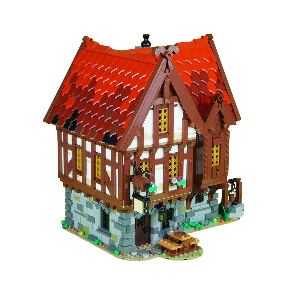 C7464 Medieval Tavern Model with Interior Modular Building 2956 Parts for 21325-ZITIANYOUBUILD