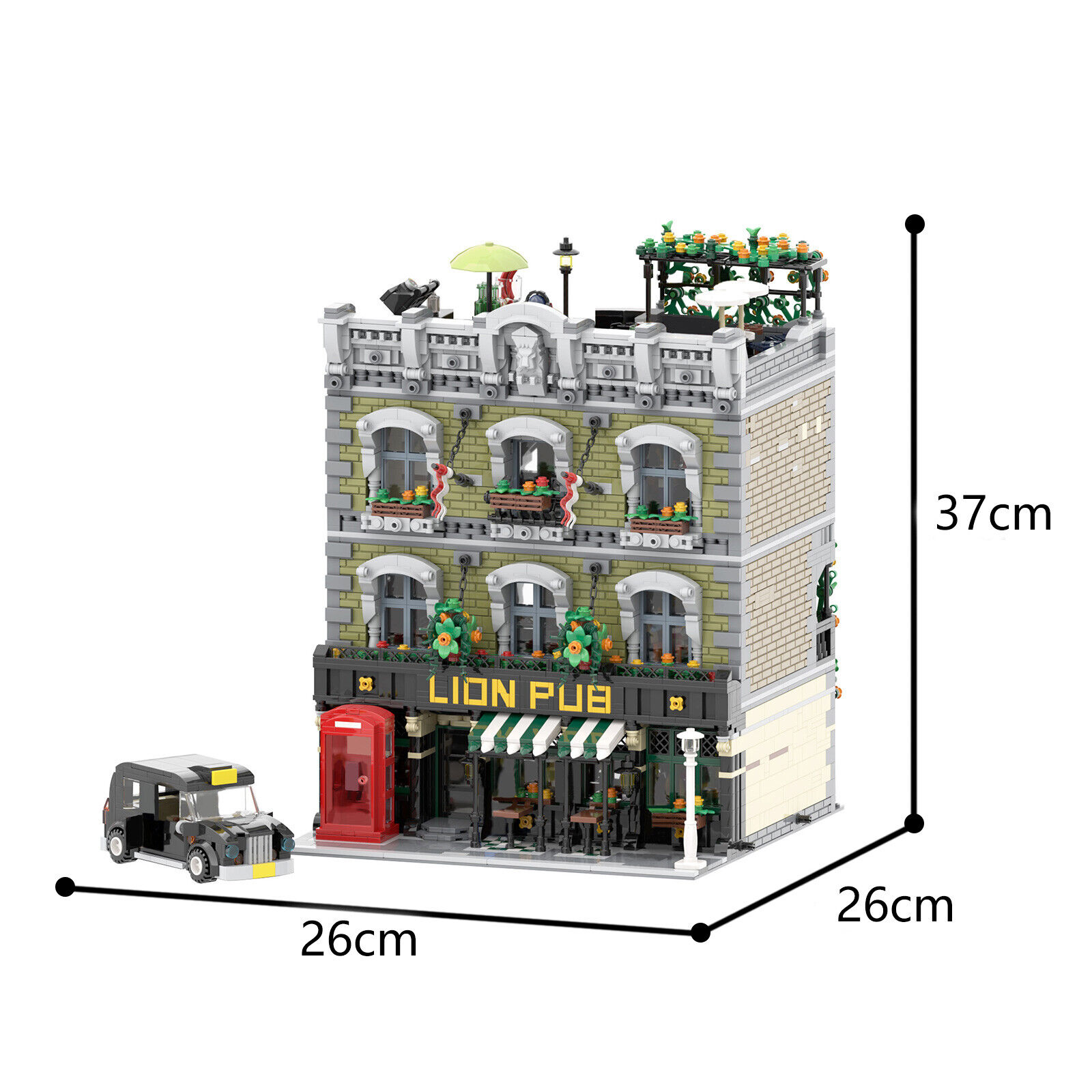 C4252 Modular Building Pub with Bar, Rooftop Party & Cab / Taxi 5892 Parts-ZITIANYOUBUILD