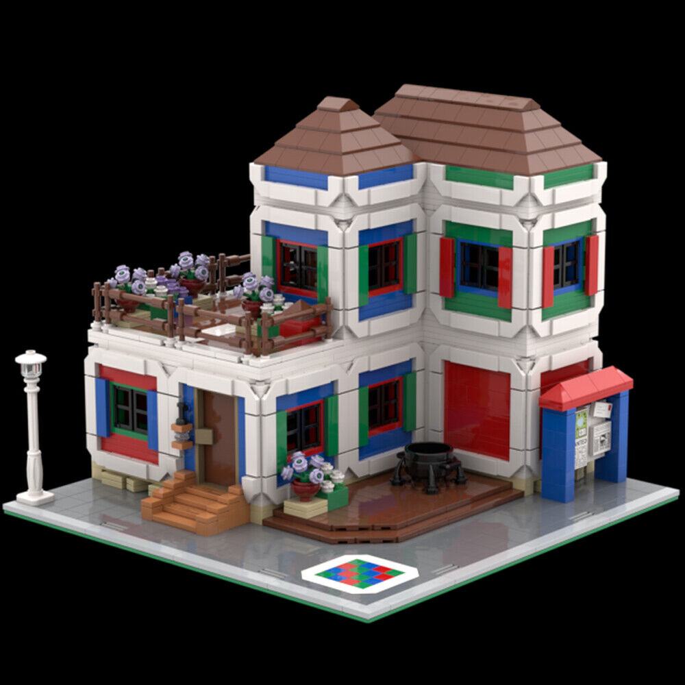 MOC-75865 Colourful Homes Town Modular Building for Christmas 1865 Parts-ZITIANYOUBUILD