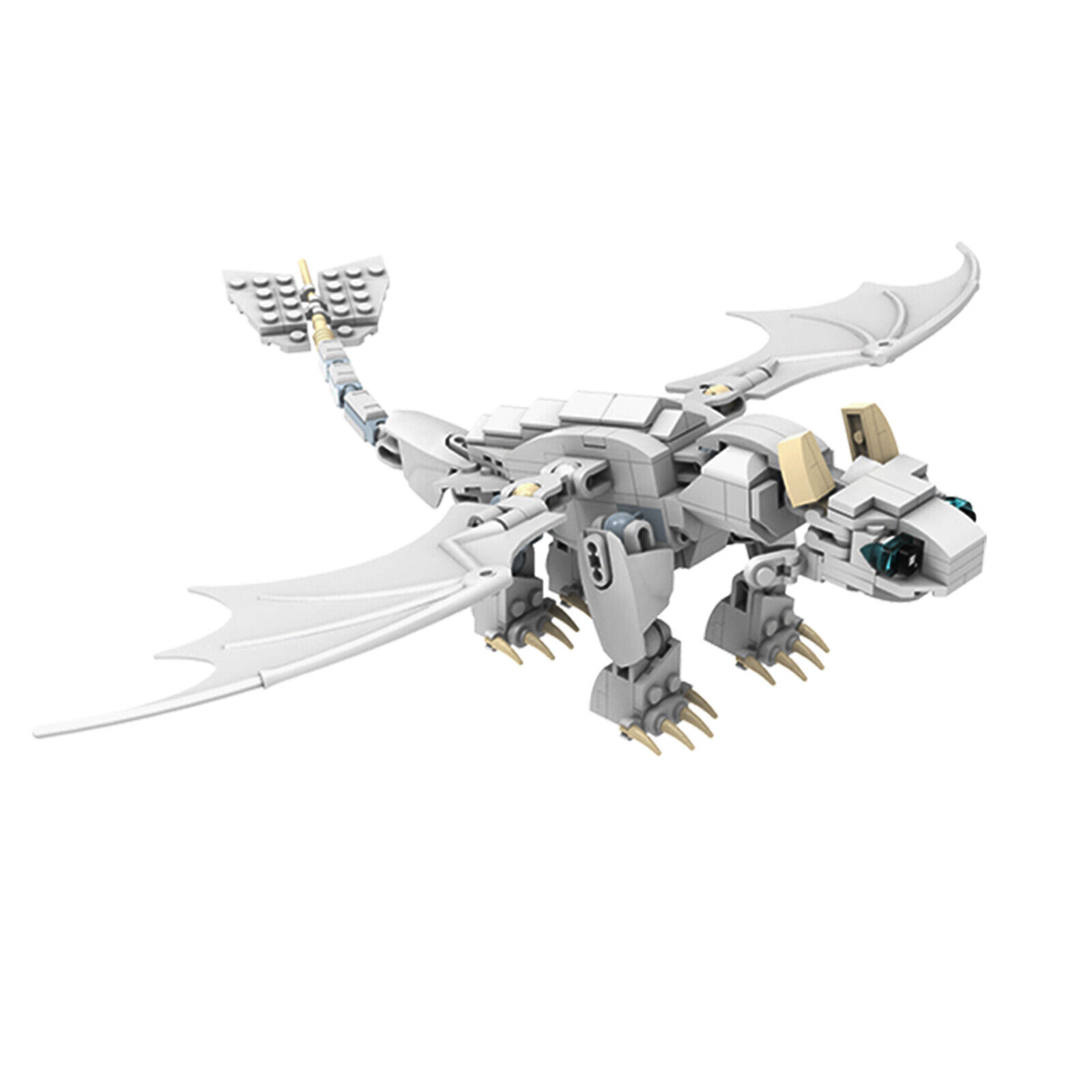 ZITIANYOUBUILD Custom MOC: C5417Y01 Light Fury White Dragon Toys Set 231 Parts-ZITIANYOUBUILD