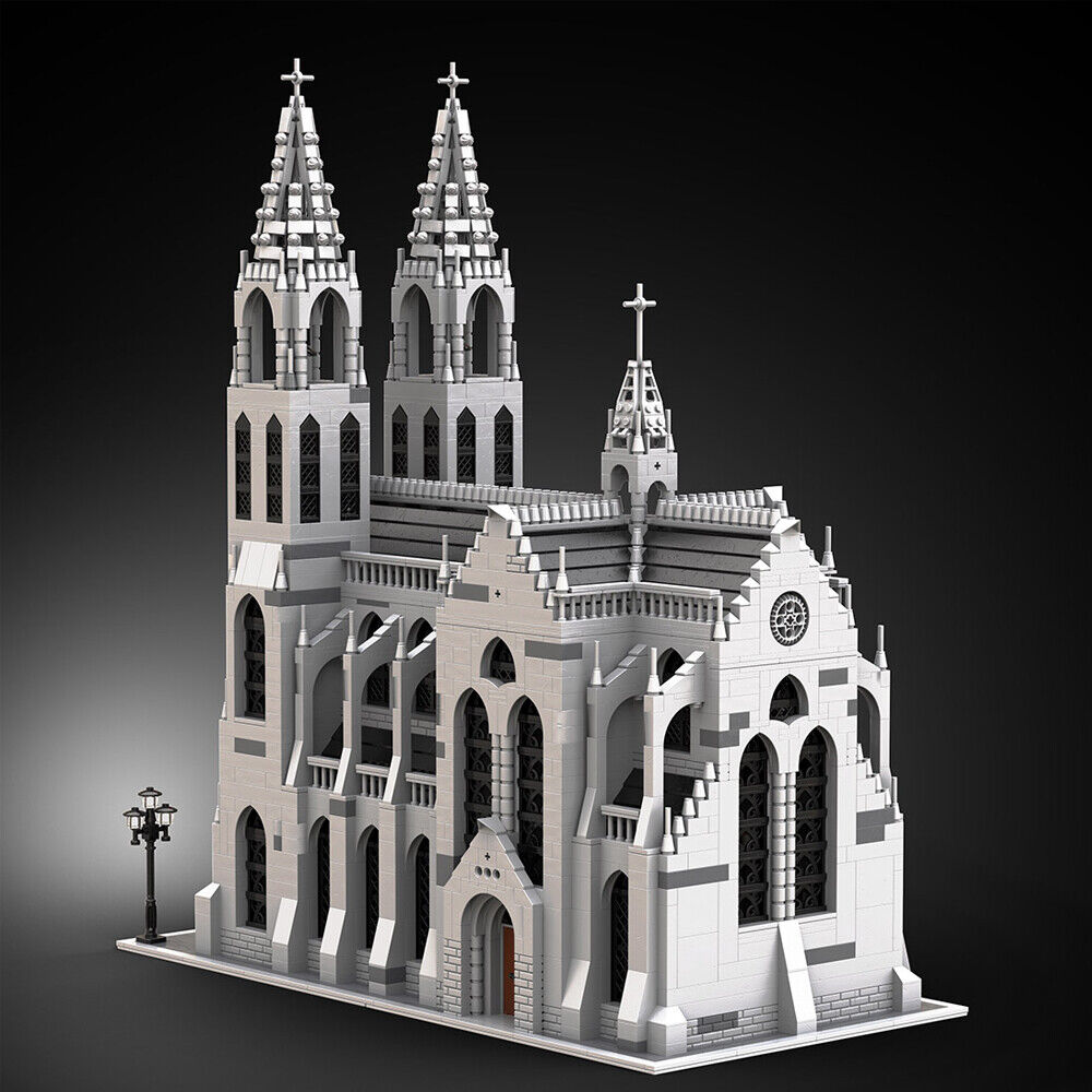 MOC-148170 Medieval Gothic Cathedral with Interior Modular Building 3997 Parts-ZITIANYOUBUILD