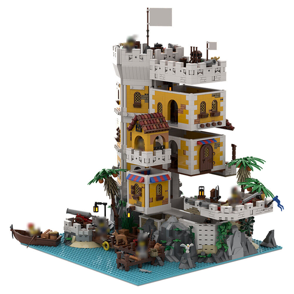MOC-156302 Modular Fortress with Interior Minifig Scale for Pirates 4516 Parts-ZITIANYOUBUILD