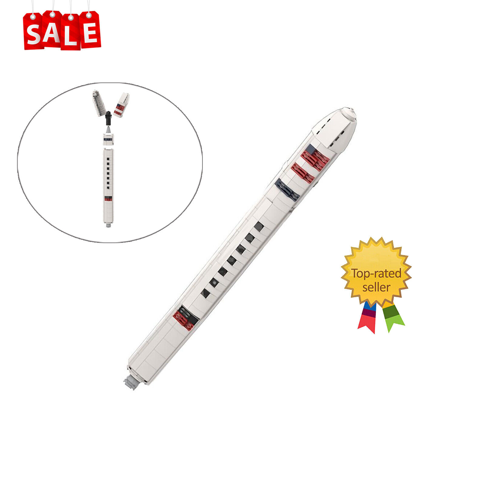 C9204 1:110 II-Tpye Expendable Launch System Cargo Launch Vehicle 366 Parts-ZITIANYOUBUILD
