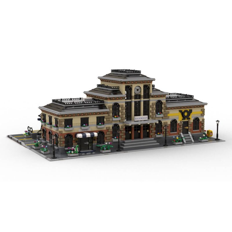 Custom MOC-109197 Modular German Railway Station Building Blocks 8571 Pieces