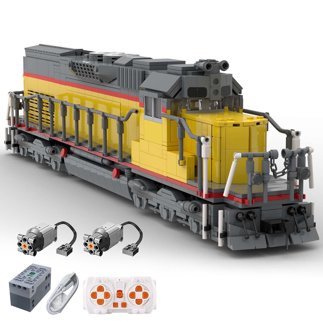 Custom MOC-112386 Pacific SD40T-2 Train 1973 Parts Toys Gift for Christmas-ZITIANYOUBUILD