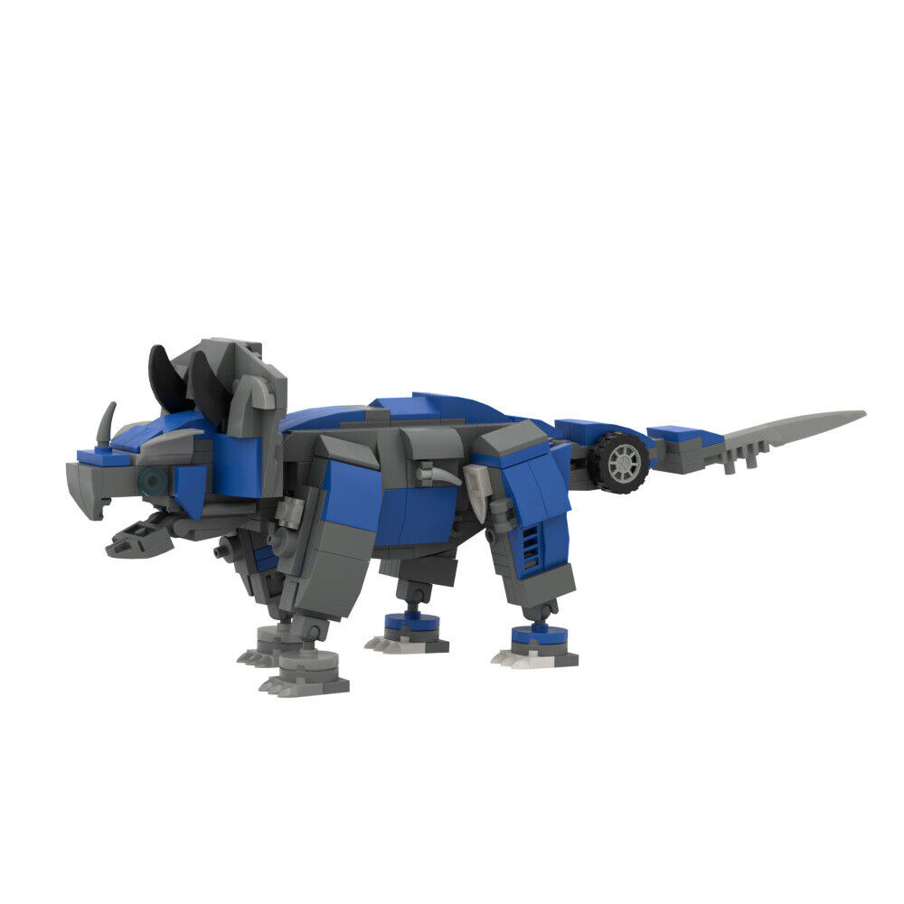 Custom MOC: C7728 Jurassic Mecha Dinosaurs and Iconic Cars 440 Parts-ZITIANYOUBUILD