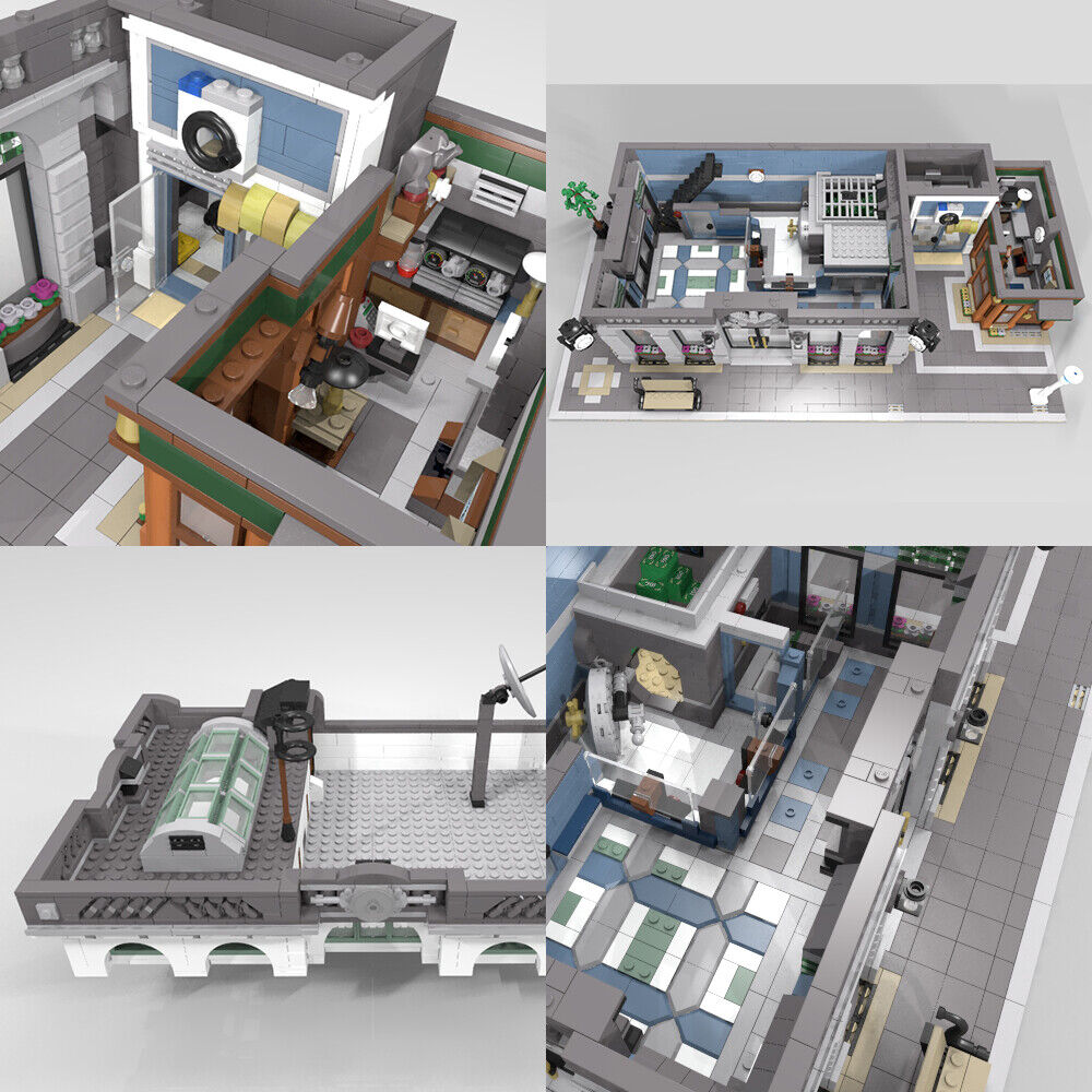 C4978 Bank Model with Interior 3967 Parts from 10251 Modified Version-ZITIANYOUBUILD