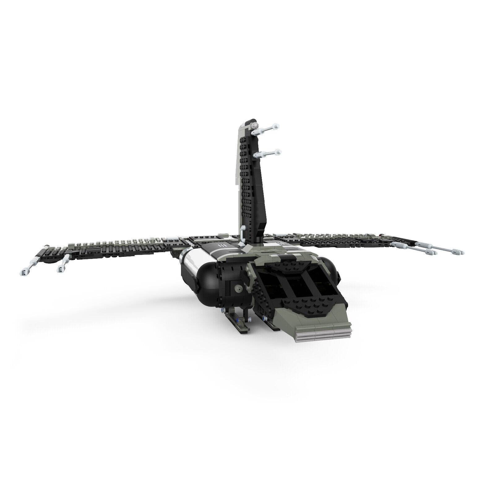C7406 Main Transport Craft Ship with Cockpit and Foldable Wings 753 Parts-ZITIANYOUBUILD