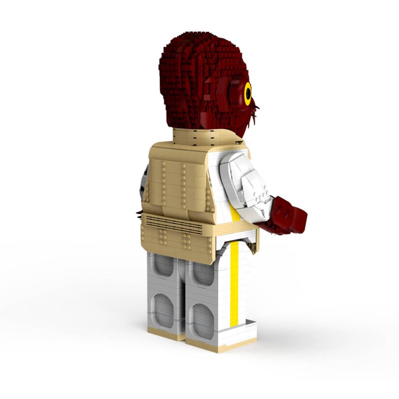 Custom MOC-111488 + MOC-111488+MOC-111289 Admiral Ackbar Mega Figure 2515 Pieces