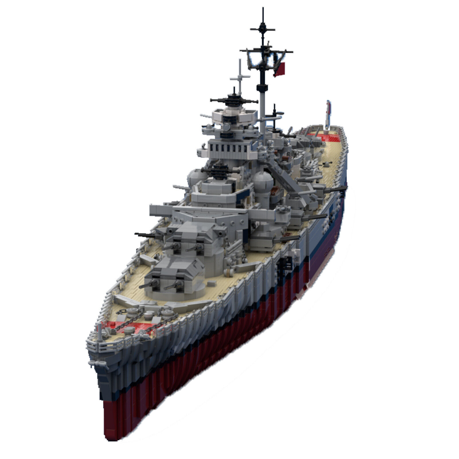 C4695 Bismarck Battleship Model 1:200 Scale Building Blocks 7164 Parts-ZITIANYOUBUILD