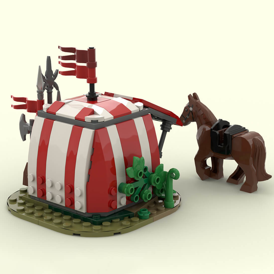Custom MOC-86376 Medieval Tournament Tent 164 Parts Toys Gift for Christmas-ZITIANYOUBUILD