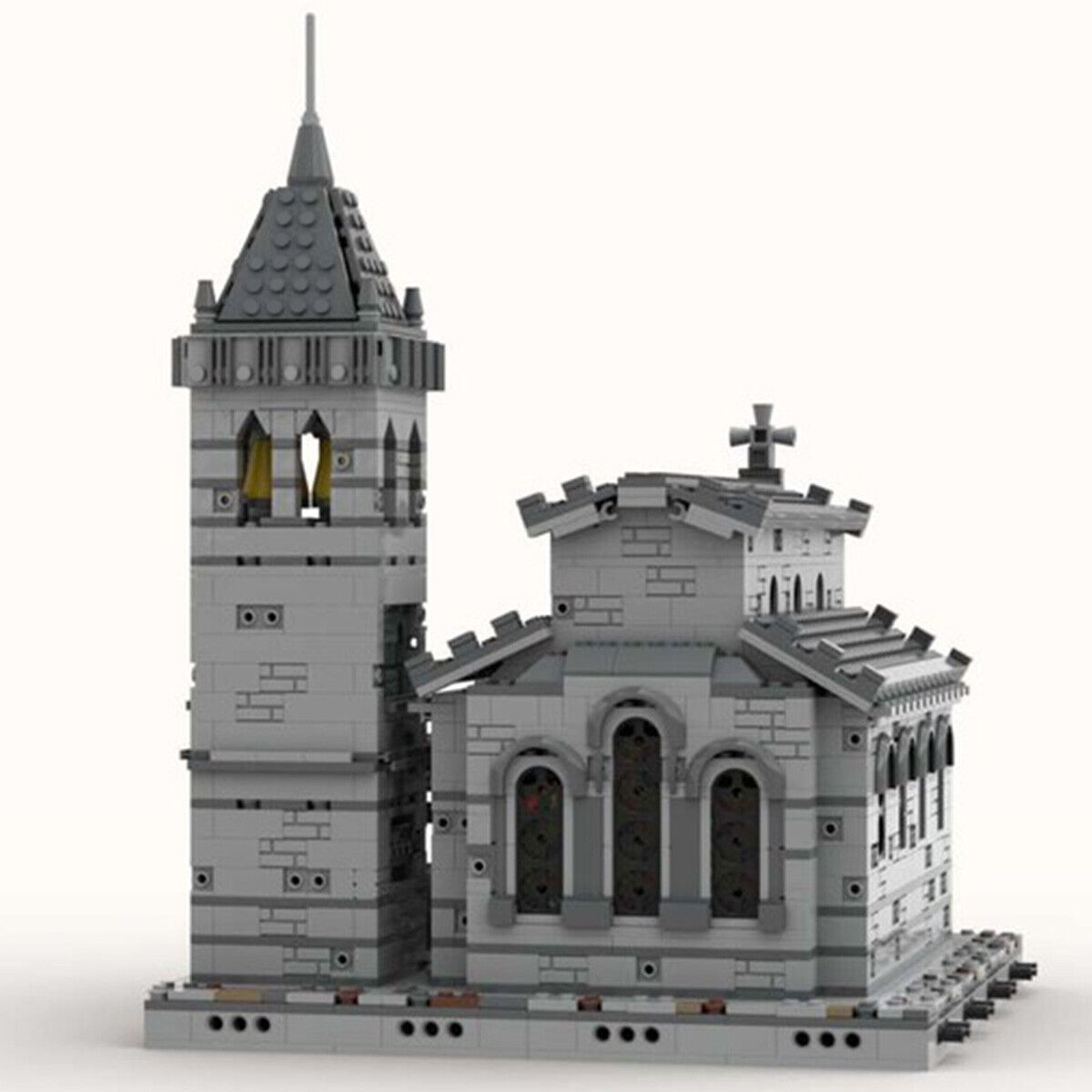 C4901 Medieval Church Modular Buildings with Detailed Interior 2085 Parts-ZITIANYOUBUILD