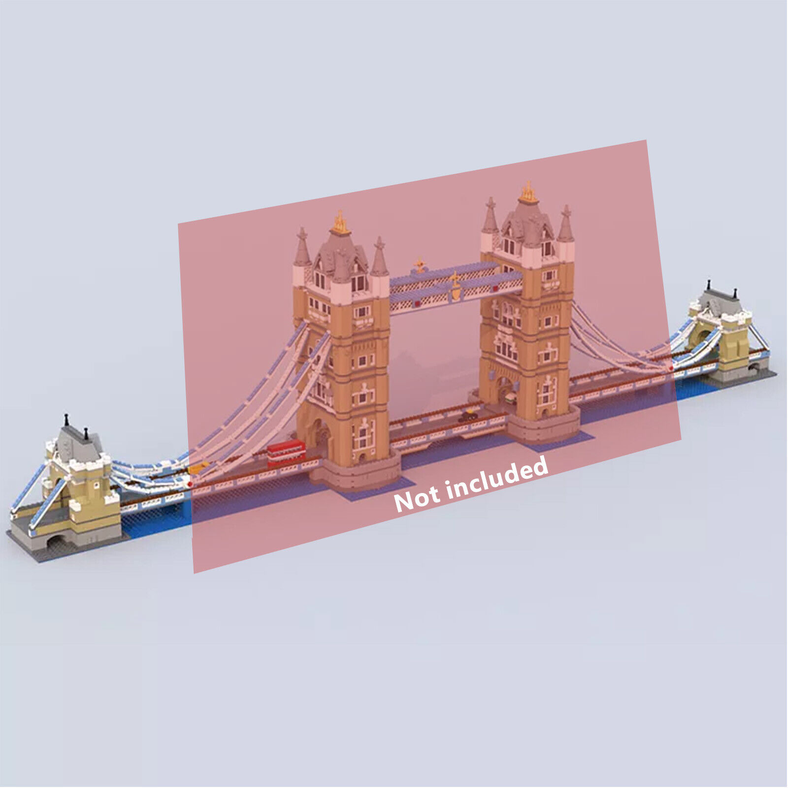 MOC-12269 London Tower Bridge Extension Fit for 10214 Tower Bridge 1272 Pieces-ZITIANYOUBUILD