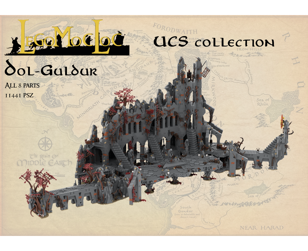 Custom MOC-223053 UCS Dol-Guldur - part 5/8  1851 Parts For Brithday Gifts