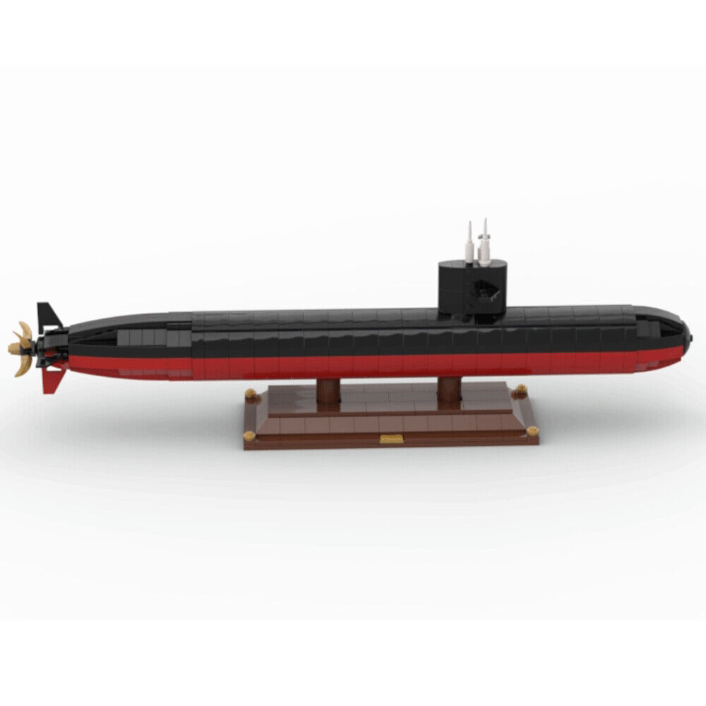 C5964 Nuclear Submarine Fast Attack Submarine with Stand 563 Parts-ZITIANYOUBUILD