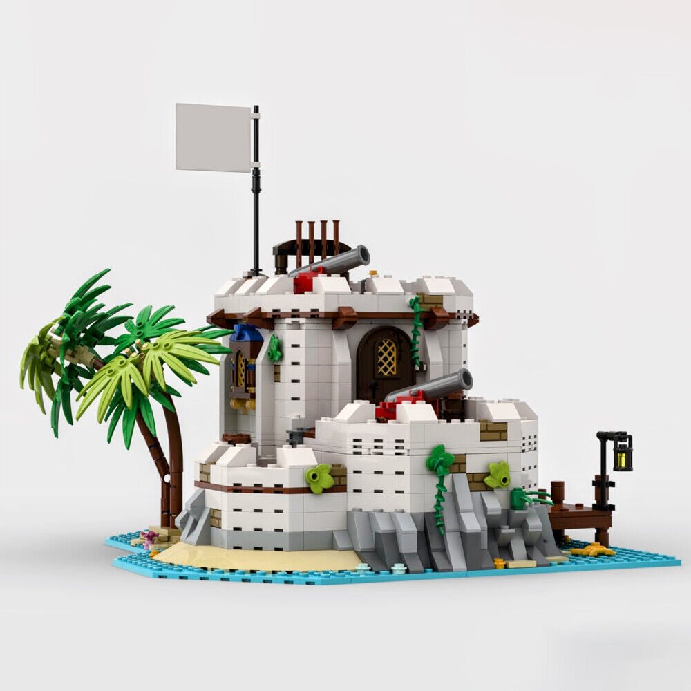 MOC-79638 A Small but Heavily Armed Bridgehead for Pirates Series 1454 Parts-ZITIANYOUBUILD
