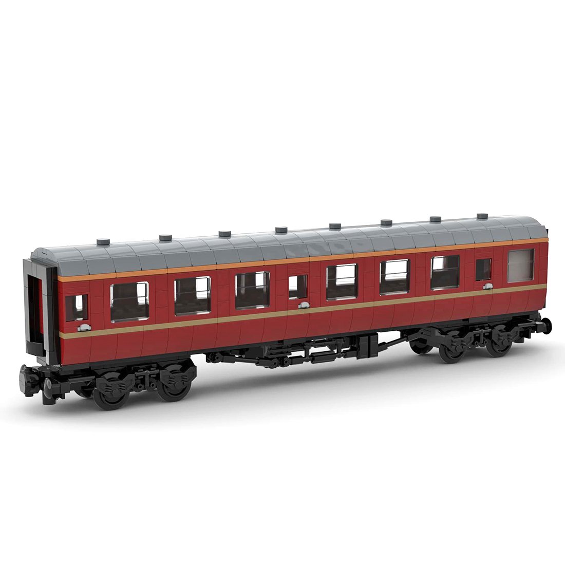 Custom MOC-52021 7wide HP Express Passenger Car 730 Parts Gift for Christmas-ZITIANYOUBUILD