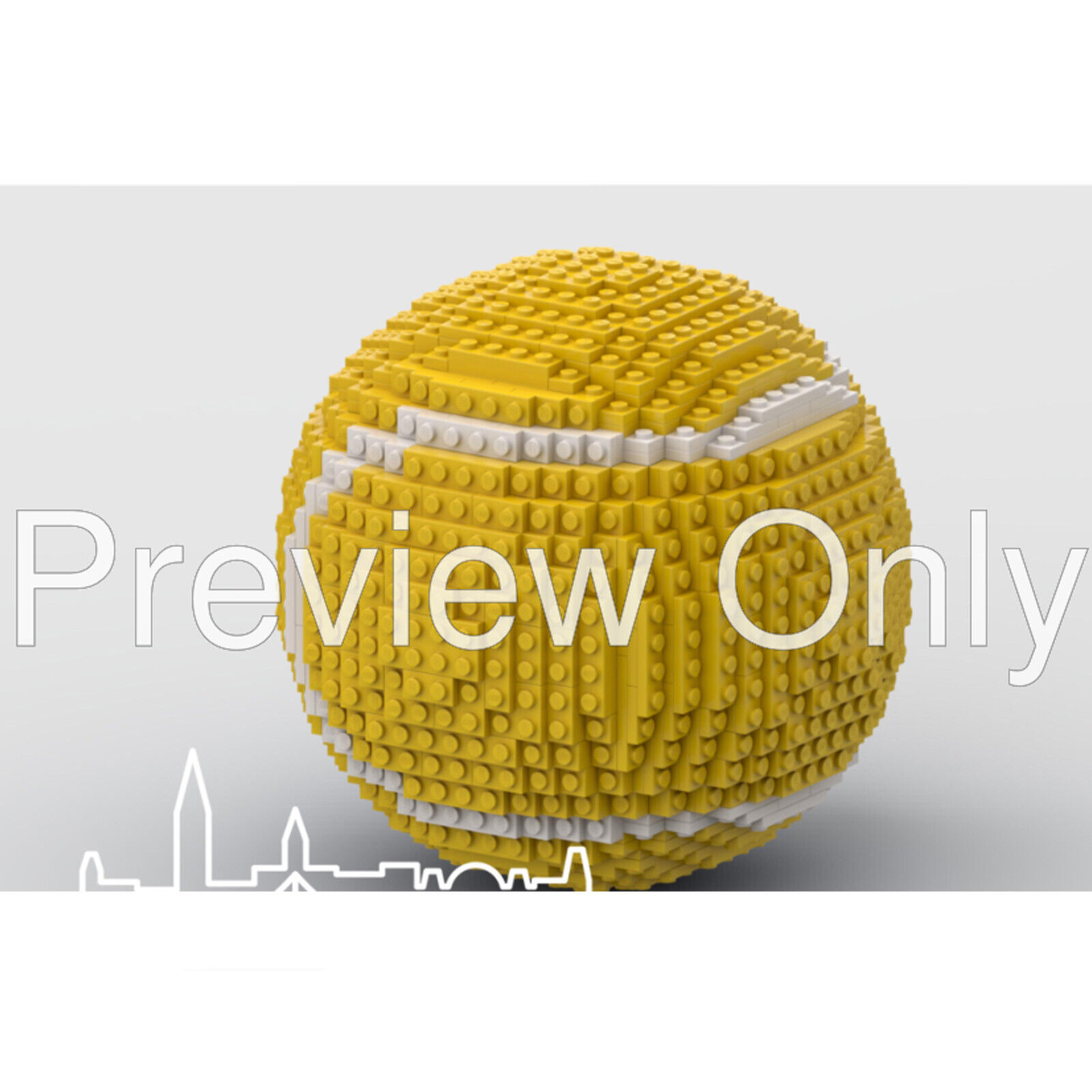Big Tennis Ball Sculpture Building Toys Set Gift for Christmas 1052 Pieces-ZITIANYOUBUILD